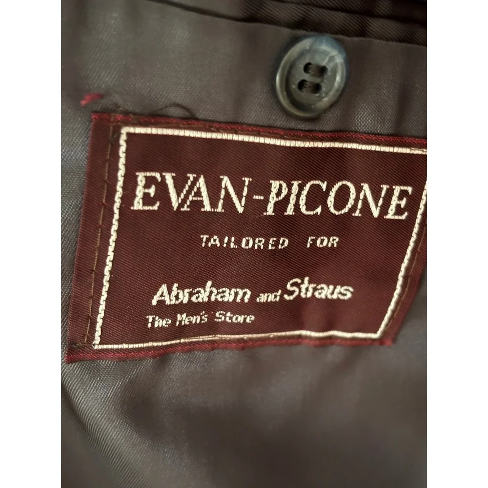 Evan-Picone Vintage‎ Grey Herringbone Blazer Sport Coat Made in USA Mens